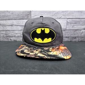 Official DC Batman Snapback Hat Kids Youth Size Embroidered Logo- NWT